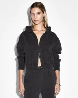 3X4 ORIGIN CROPPED HOODIE WASHED BLACK