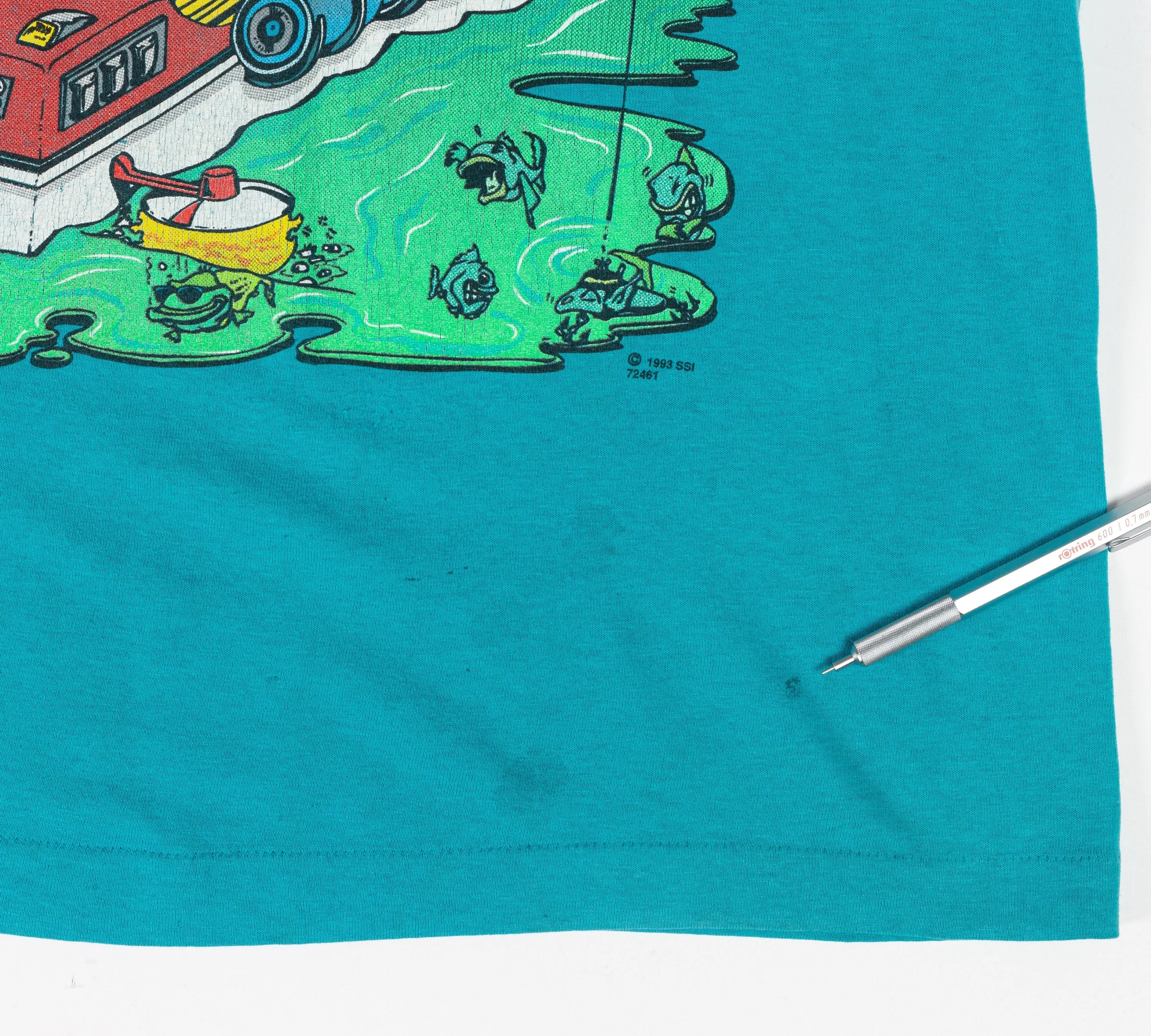 80s FISH TREK IX Star Trek Humor Tee - Extra Large