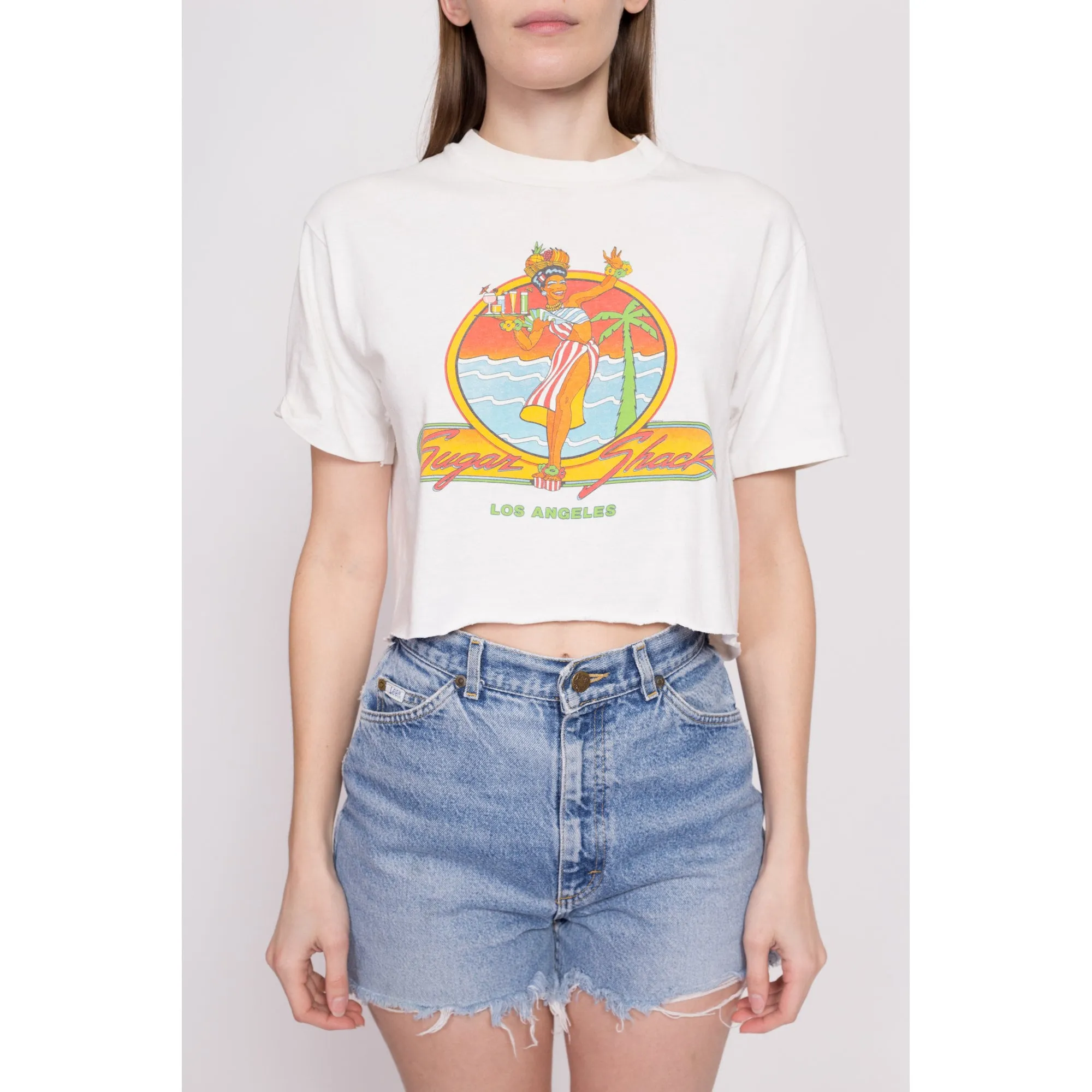 80s Sugar Shack Crop Top Tourist Tee - Medium