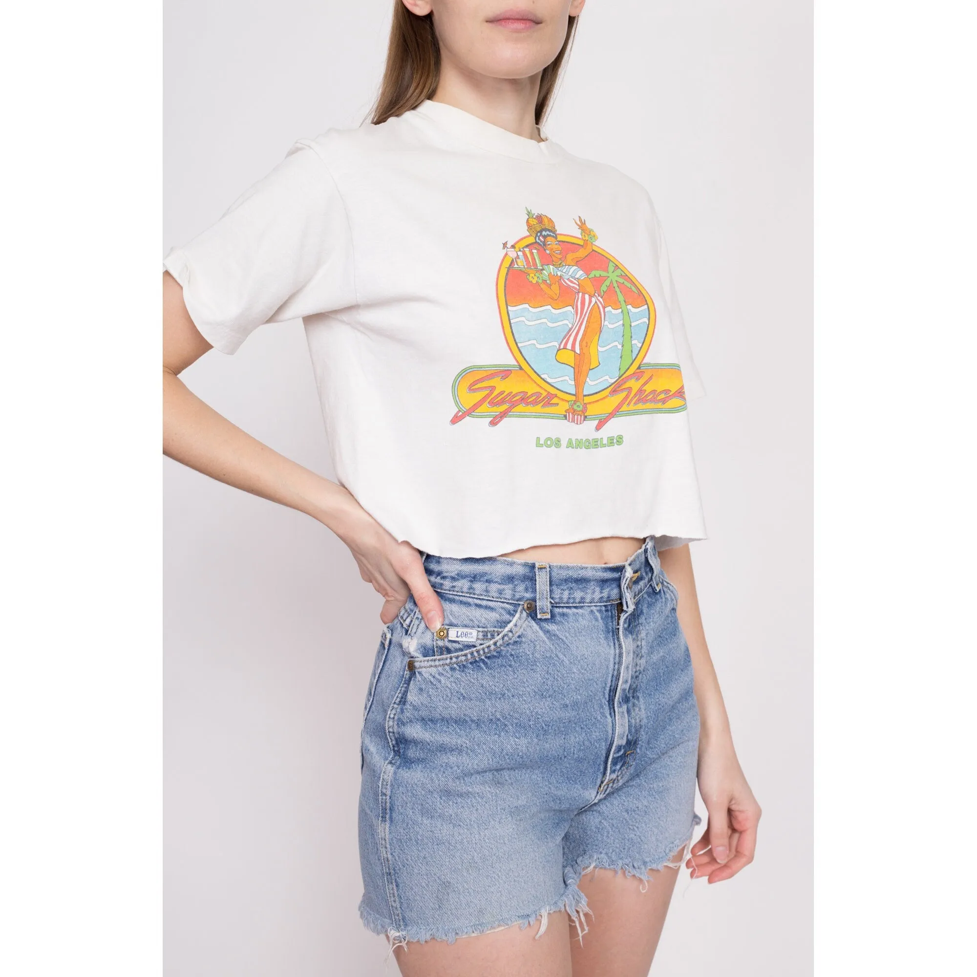 80s Sugar Shack Crop Top Tourist Tee - Medium