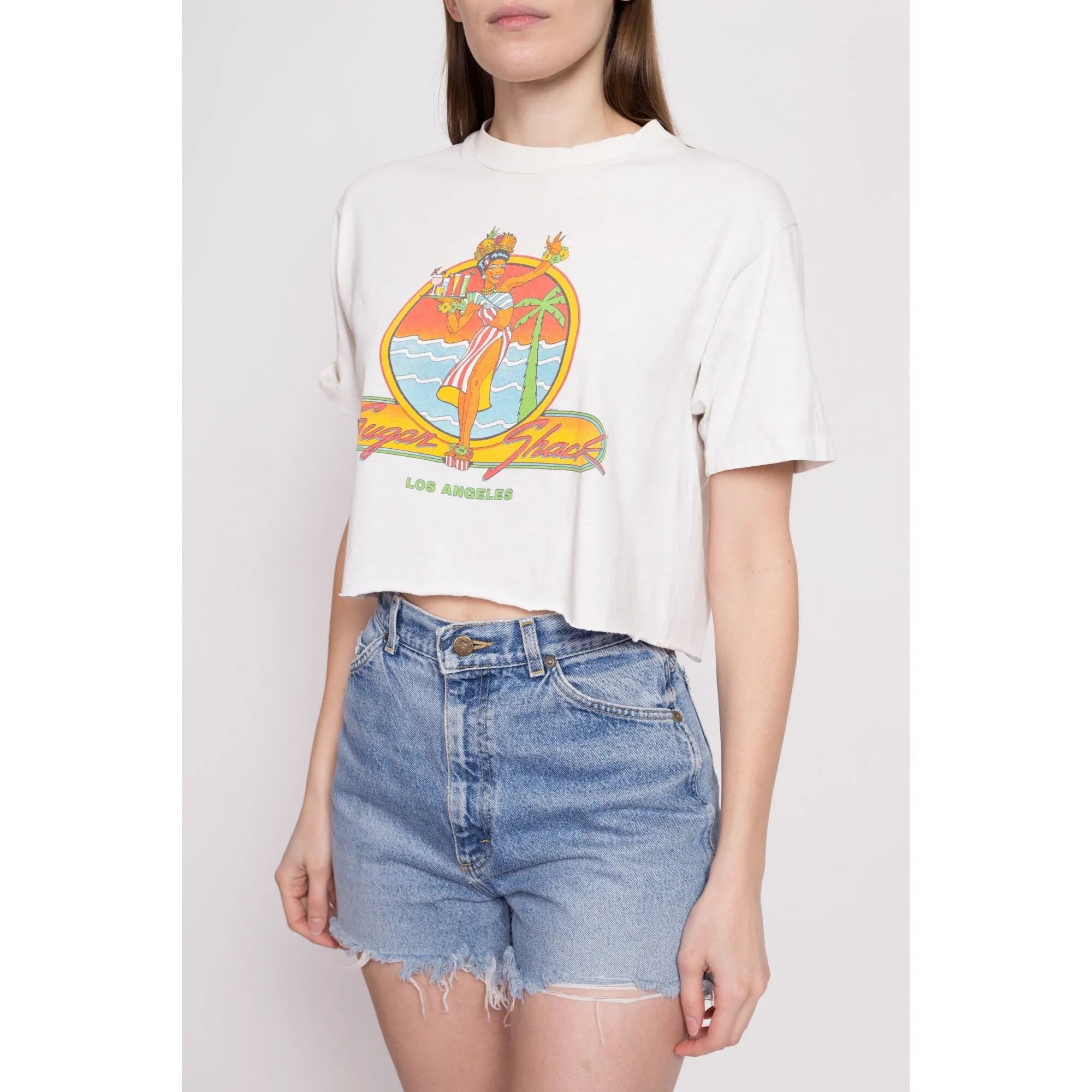 80s Sugar Shack Crop Top Tourist Tee - Medium