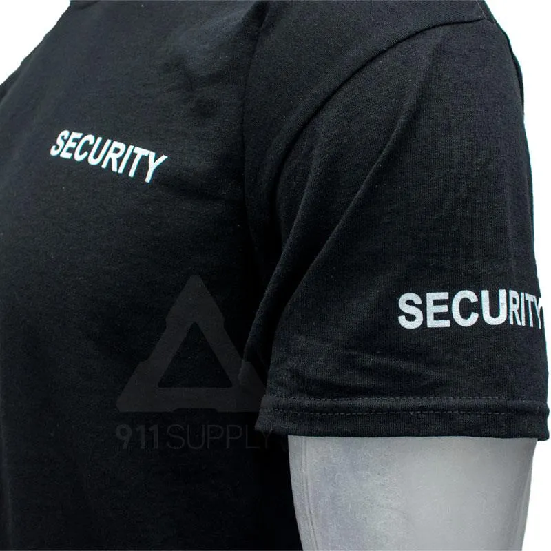 911 T-Shirt 'Security' 4-Side Black