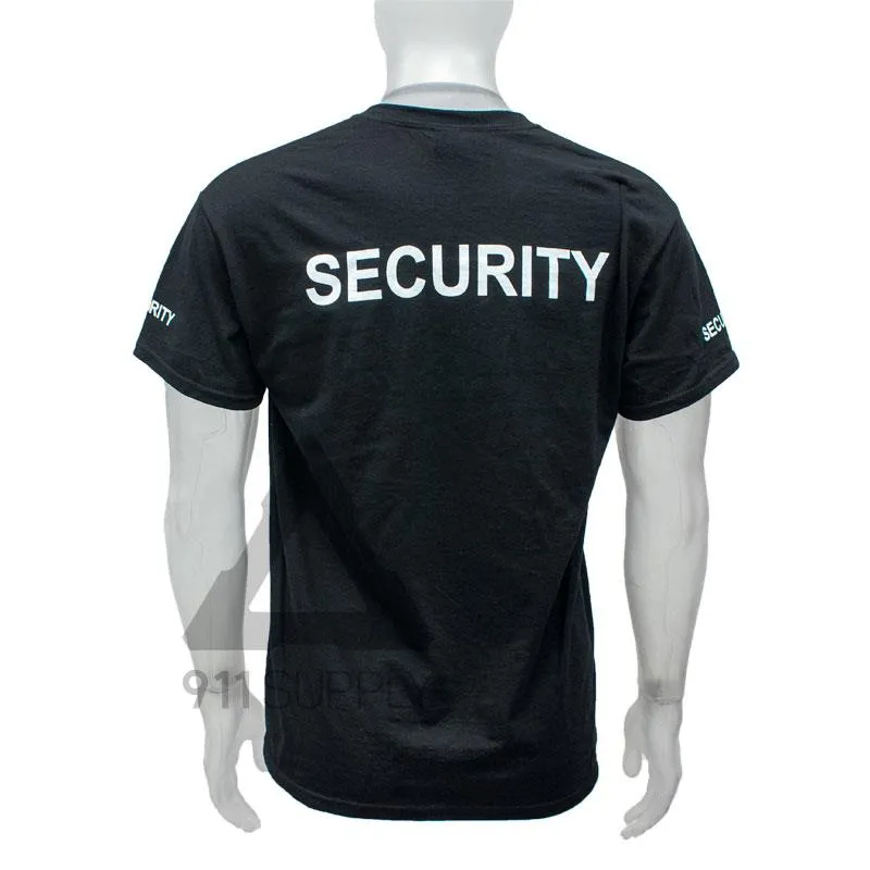 911 T-Shirt 'Security' 4-Side Black