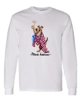 Airedale Terrier - Proud American - Long Sleeve T-Shirt