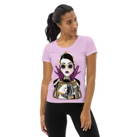 All-Over Print Women's Athletic T-shirt - Sunglas