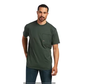 Ariat Men's Rebar Workman Forest Green Tee 10039399