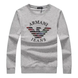 Armani Jeans  Color  Monogram Logo Sweatshirt-Ash