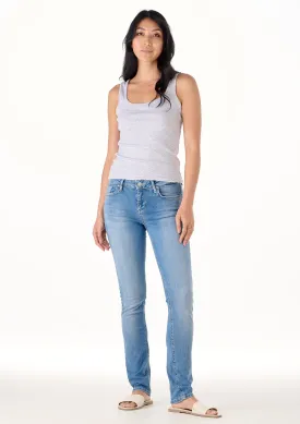 Aspen Y Maisha Mid Rise Slim Straight Jean