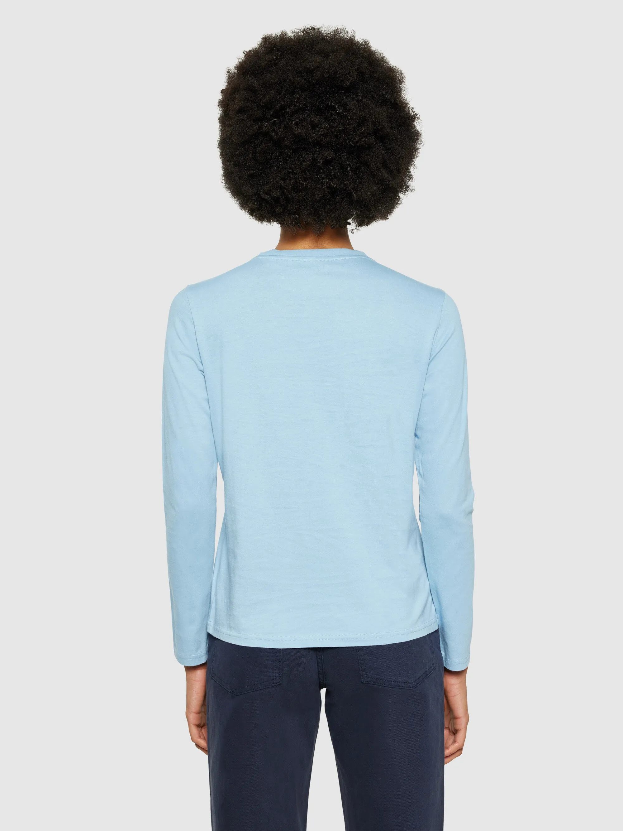 Basic pima cotton long sleeve t-shirt - GOTS/Vegan - Glacier Lake