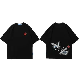 Bird Embroidery T Shirt