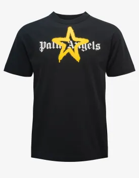 Black & Yellow Star Sprayed T-Shirt