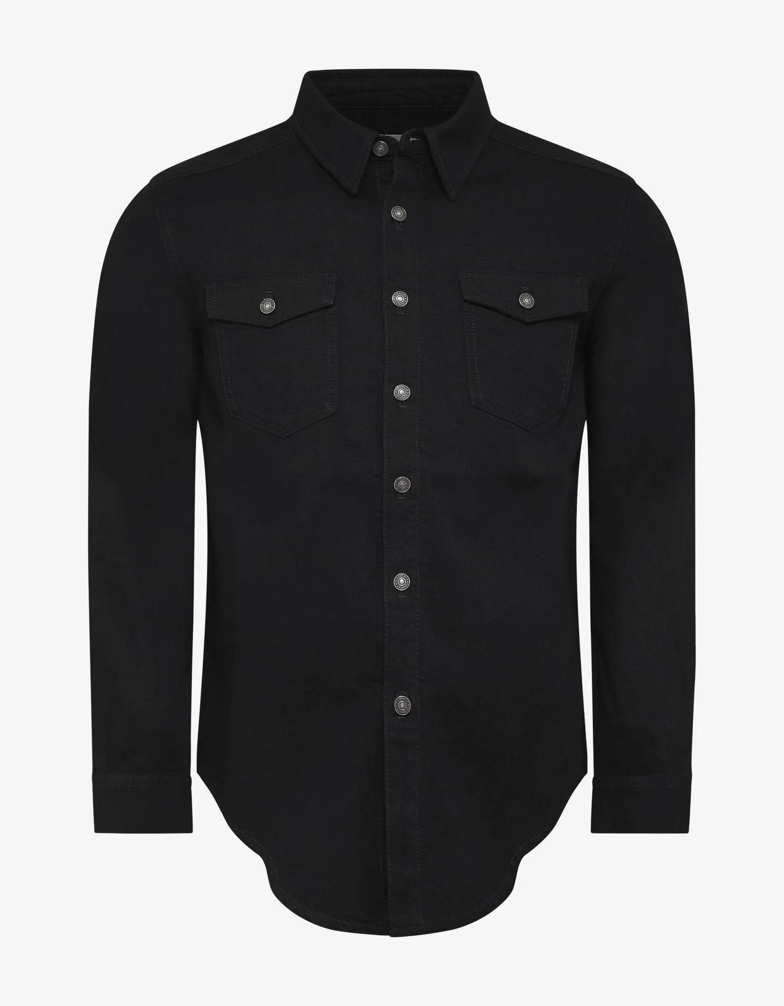 Black Rainbow Logo Denim Shirt