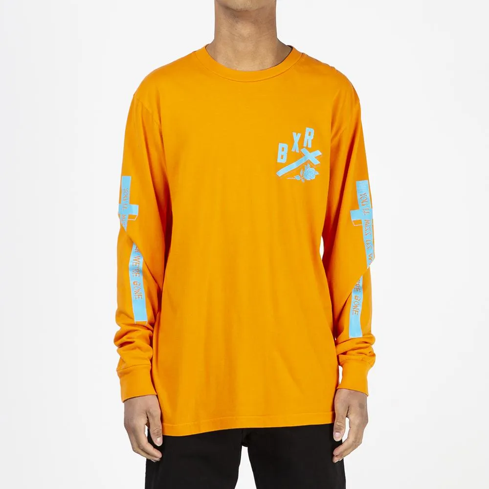 Born x Raised You'll Miss Us Long Sleeve T-shirt / Orange