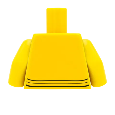 Breast Pockets Open Jacket over T Shirt - Custom Design Minifigure Torso