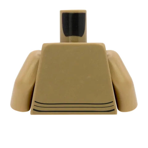 Breast Pockets Open Jacket over T Shirt - Custom Design Minifigure Torso