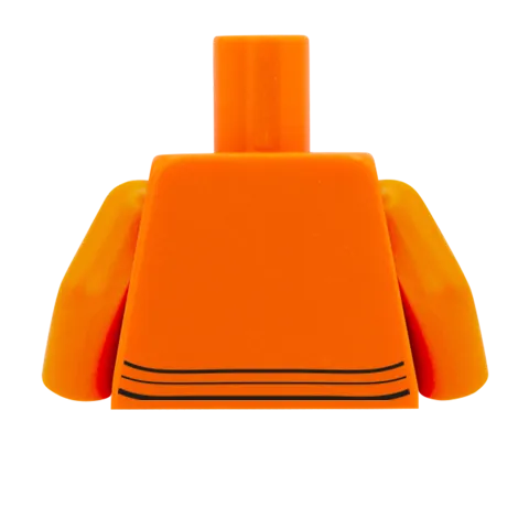 Breast Pockets Open Jacket over T Shirt - Custom Design Minifigure Torso