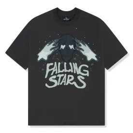 Broken Planet Falling Stars Soot Black T Shirt