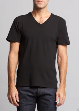 Brooklyn Denim Co. Organic Cotton V-Neck Tee - Black