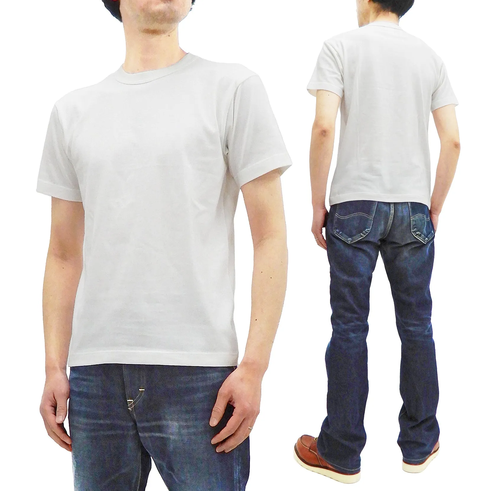 Buzz Rickson T-shirt Men's Plain T shirt Short Sleeve Loopwheel Tee BR78960 101 White