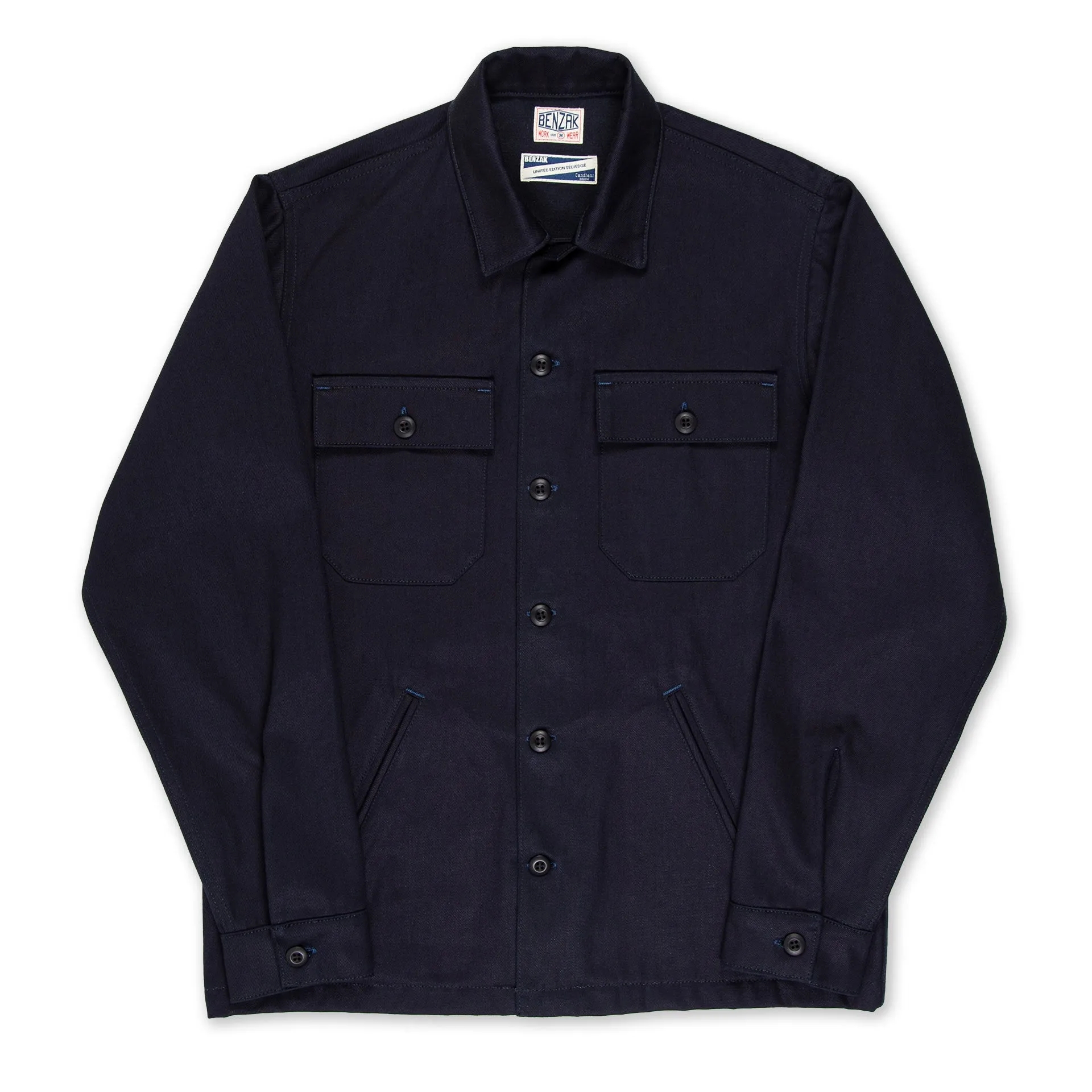 BWS-03 MILITARY OVERSHIRT 12 oz. midnight blue selvedge