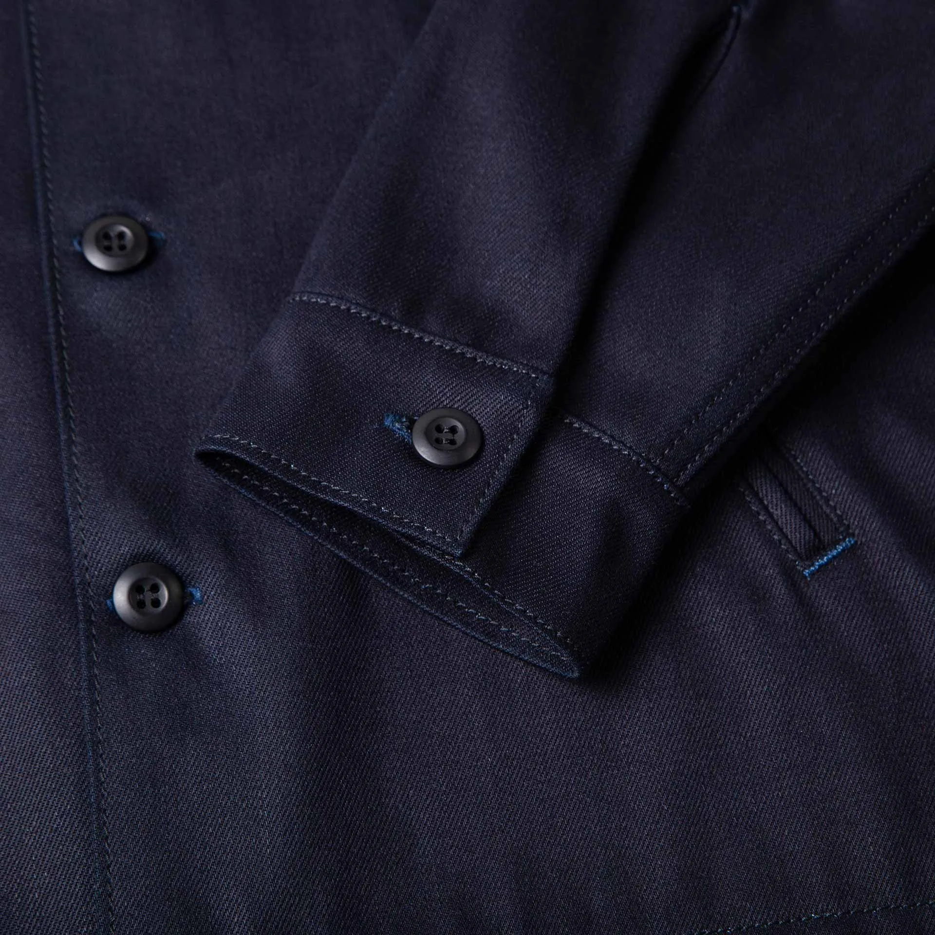 BWS-03 MILITARY OVERSHIRT 12 oz. midnight blue selvedge