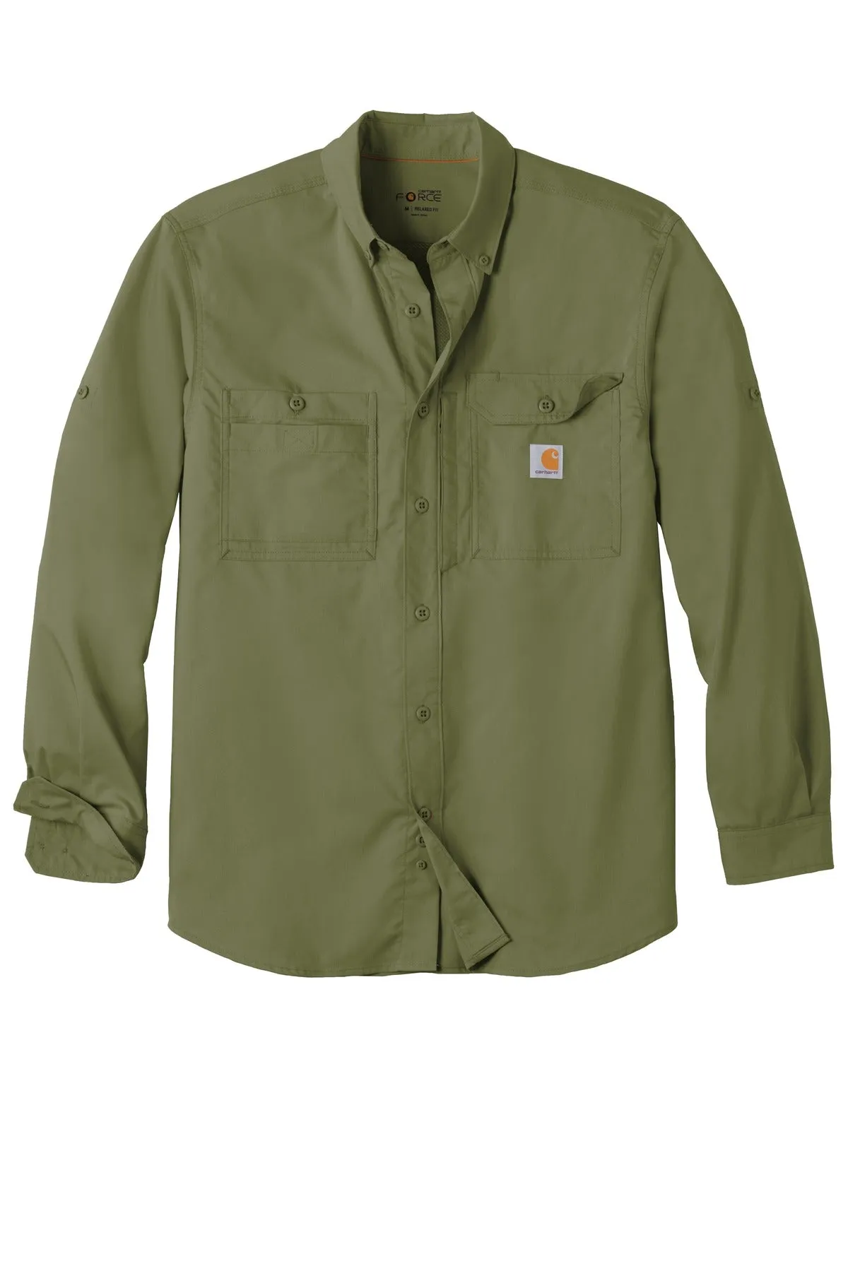 Carhartt Force Ridgefield Solid Long Sleeve Shirt. CT102418