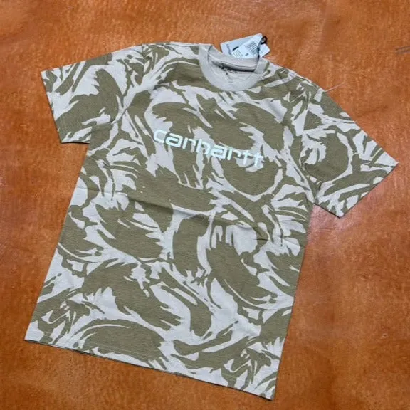 CARHARTT WIP S/S SCRIPT T-SHIRT (TAN CAMO)