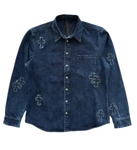 Chrome Hearts 'Denim' 14 Patch Button Up Shirt