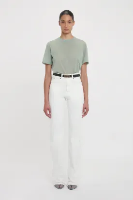 Classic Cotton Crepe T-Shirt In Wasabi