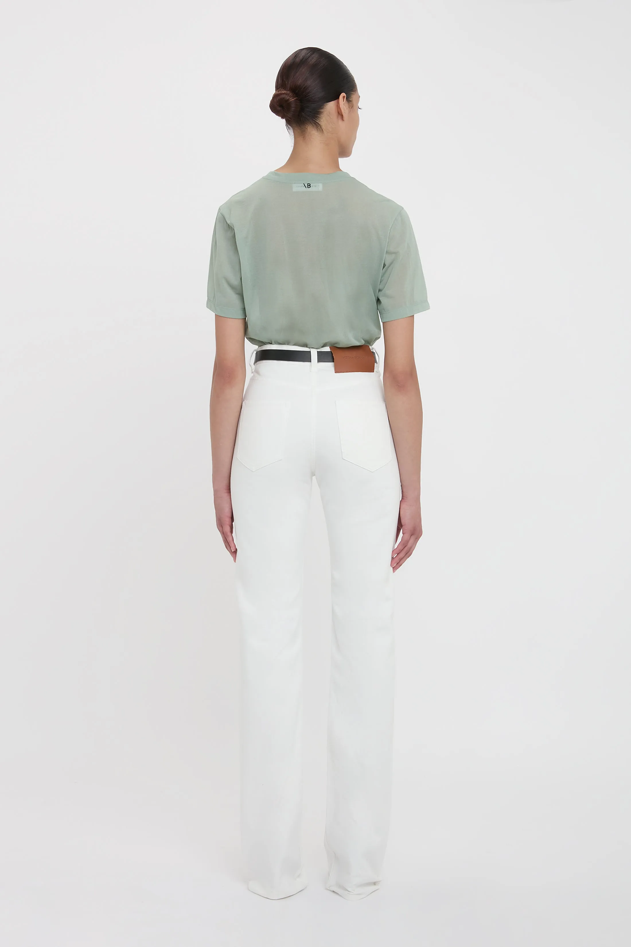 Classic Cotton Crepe T-Shirt In Wasabi