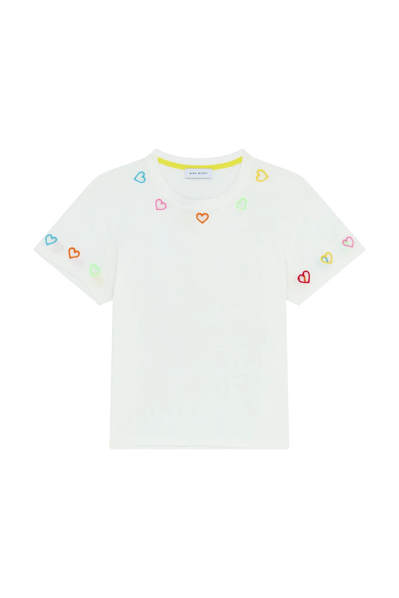 Cut-Out Heart Trim T-Shirt