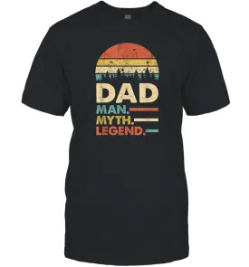 Dad The Man The Myth The Legend T Shirt Vintage Papa Gift Men Cotton T-Shirt