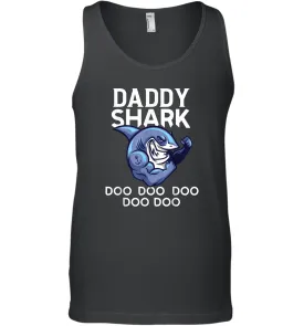 Daddy Shark Doo Doo shirt gift for lover papa father's day Men Cotton Tank Top