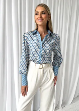 Daphney Shirt - Blue Tile