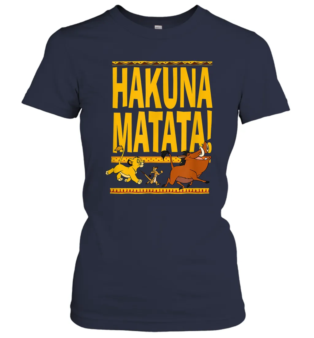 Disney Lion King Classic Hakuna Crew Women Cotton T-Shirt