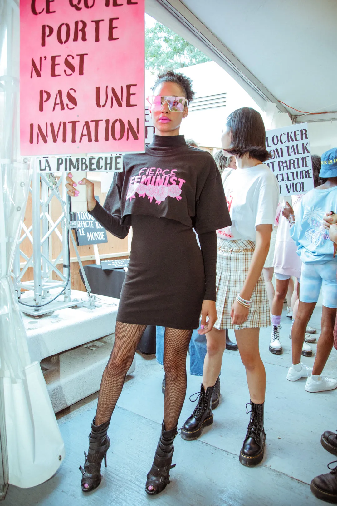 Fierce Feminist black tee