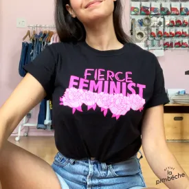 Fierce Feminist black tee