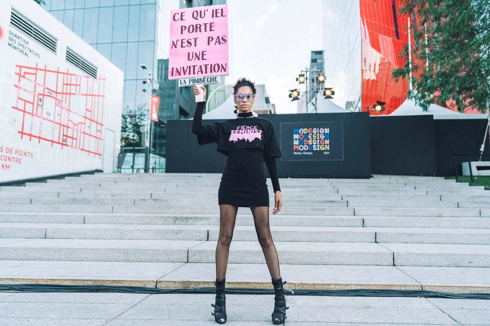 Fierce Feminist black tee