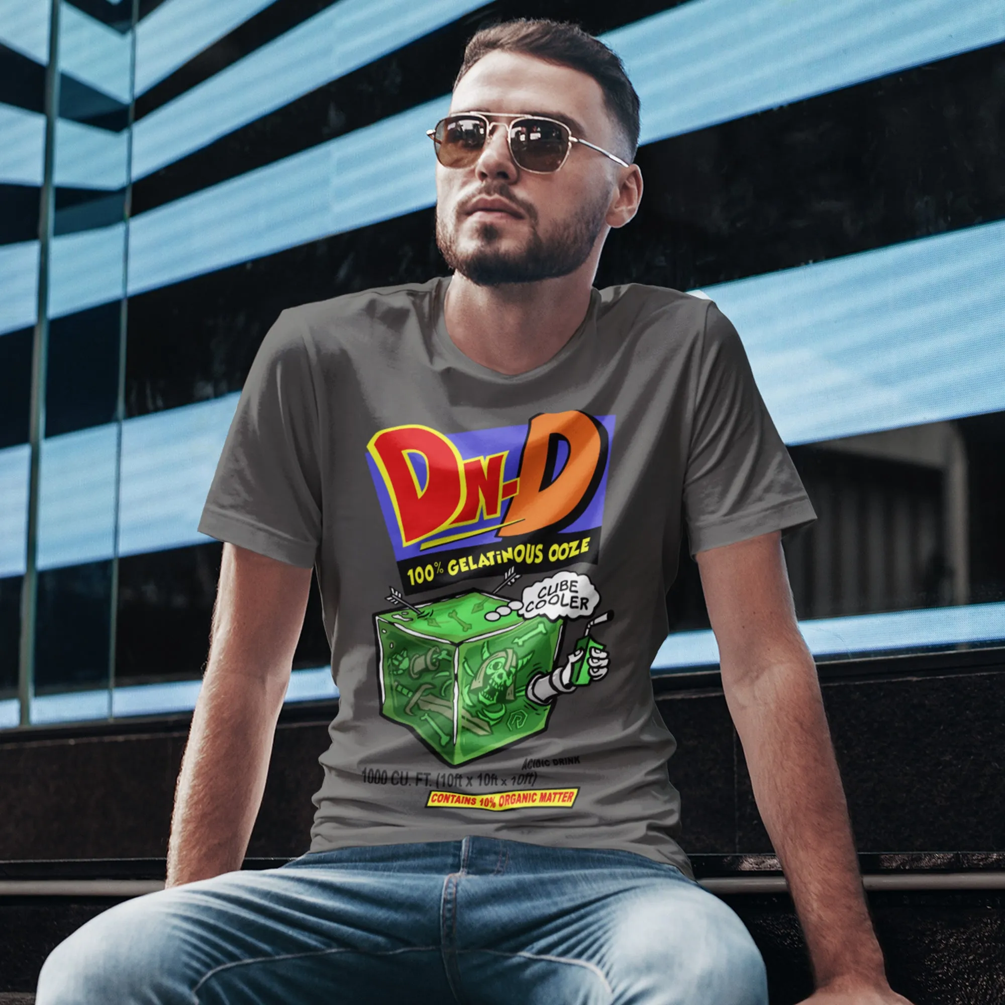 Gelatinous Cubic Cooler Slim Fit T-Shirt