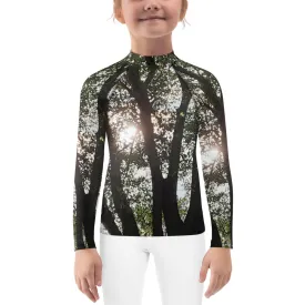 GG - Children's Long Sleeve T-Shirt With Rash Guard - Trees & Sun