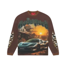 GodSpeed Sunset Drift Long Sleeve T-Shirt - Brown