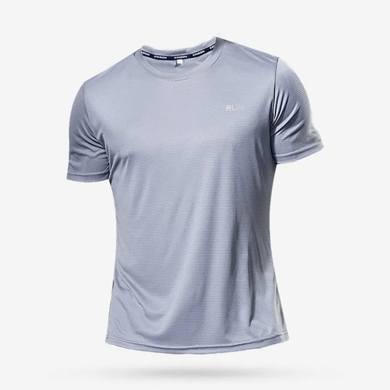 High Quality Polyester Men's Sport T Shirt Quick Dry for Fitness Training Exercise Gym Sport