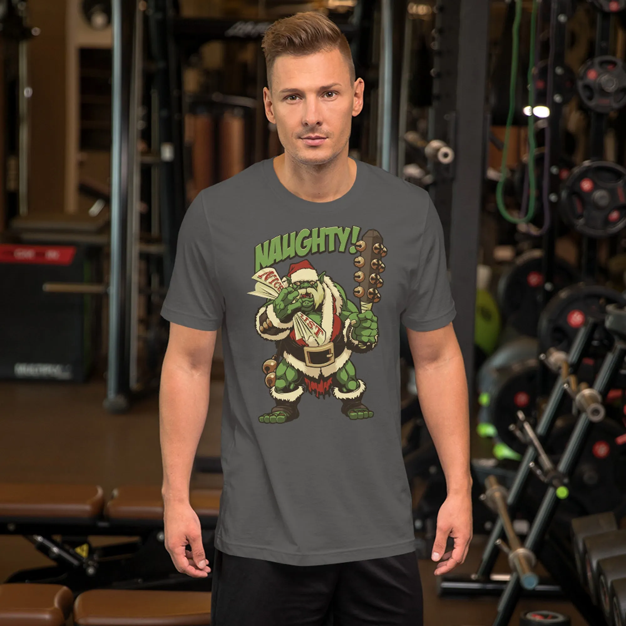 Holiday Naughty Ogre Slim Fit T-Shirt