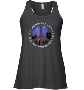 Into The Forest I Go To Lose My Mind Find Soul Hippie Gift Women Racerback Tank