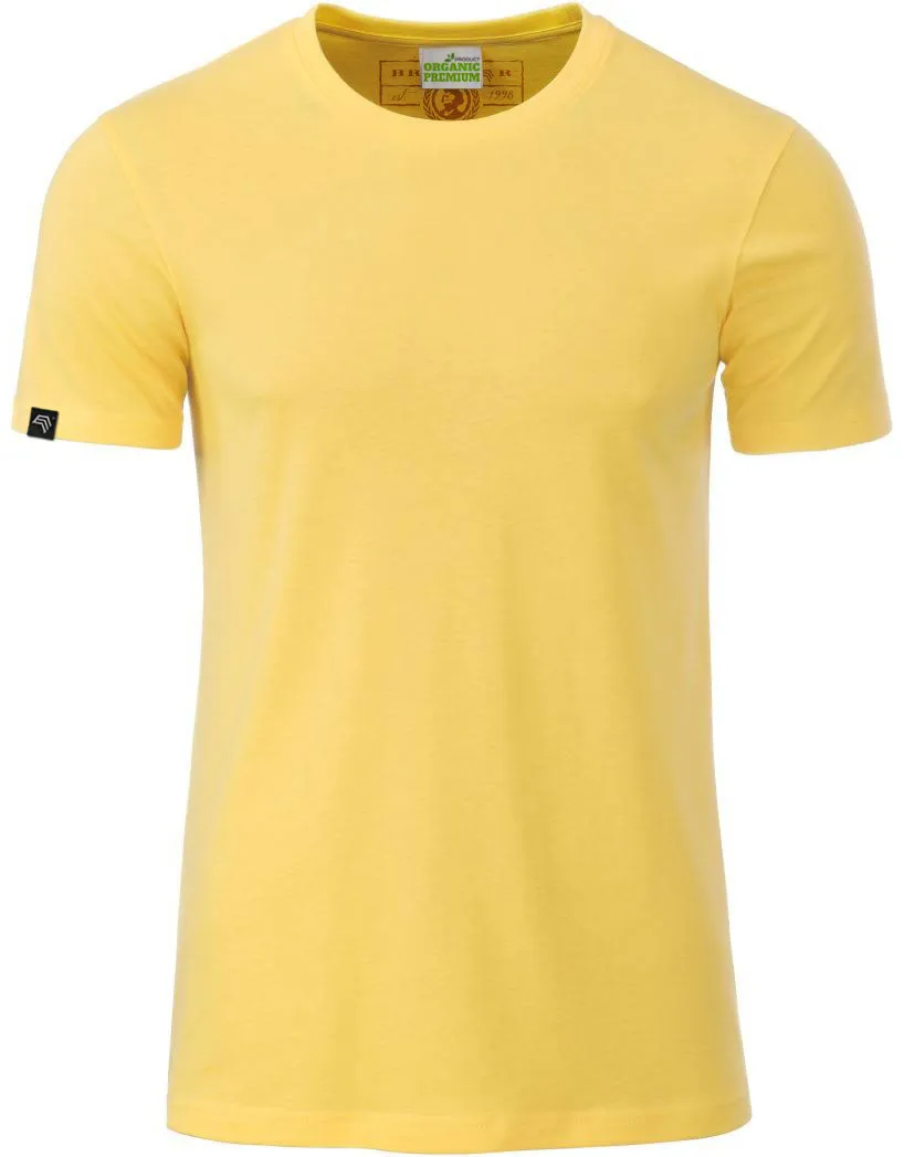 JAN 8008 ― Herren Bio-Baumwolle T-Shirt - Hell Gelb