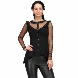 Johanna Black Gothic Knit Top