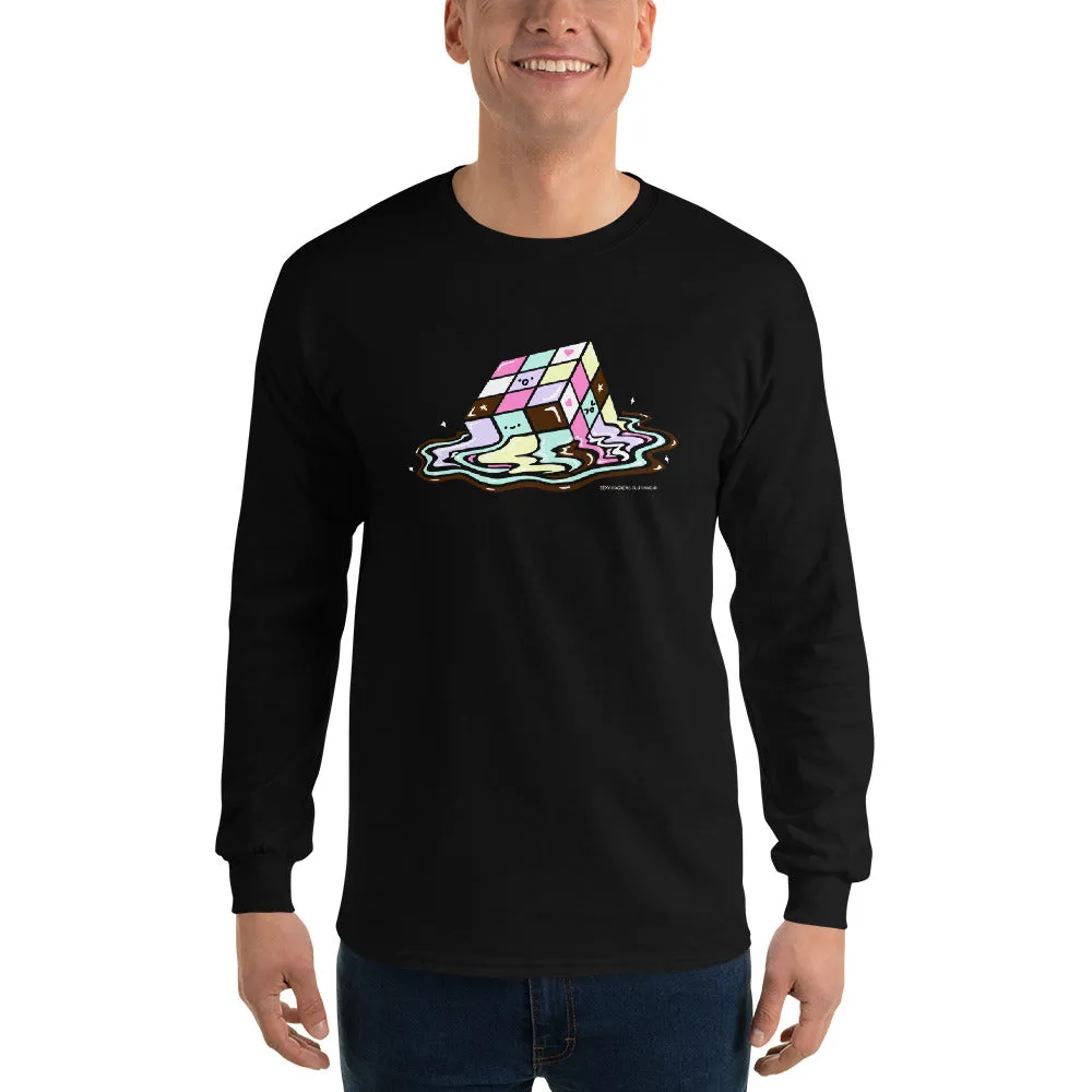 Kawaii Melting Rubix Cube Men's Long Sleeve