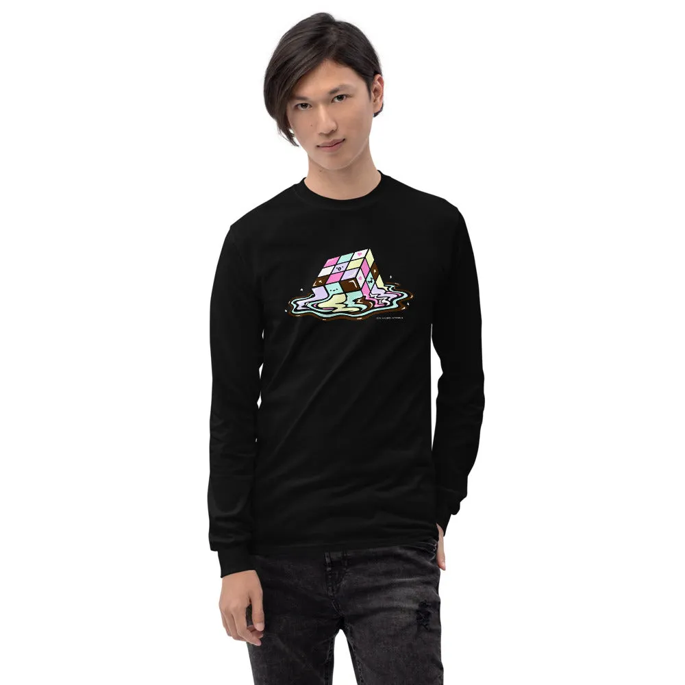 Kawaii Melting Rubix Cube Men's Long Sleeve