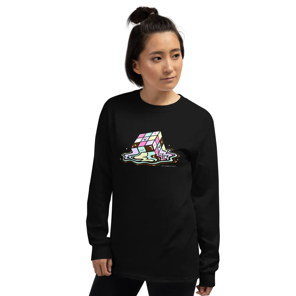 Kawaii Melting Rubix Cube Men's Long Sleeve