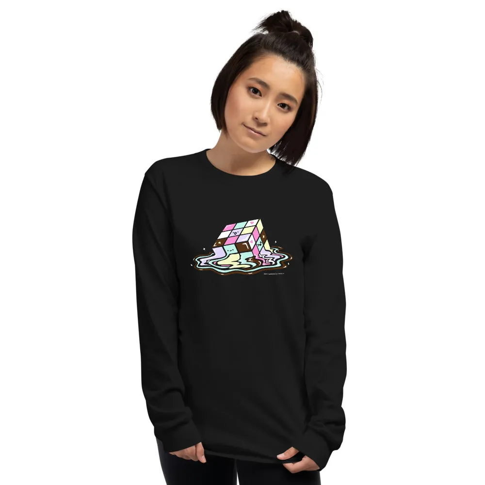 Kawaii Melting Rubix Cube Men's Long Sleeve